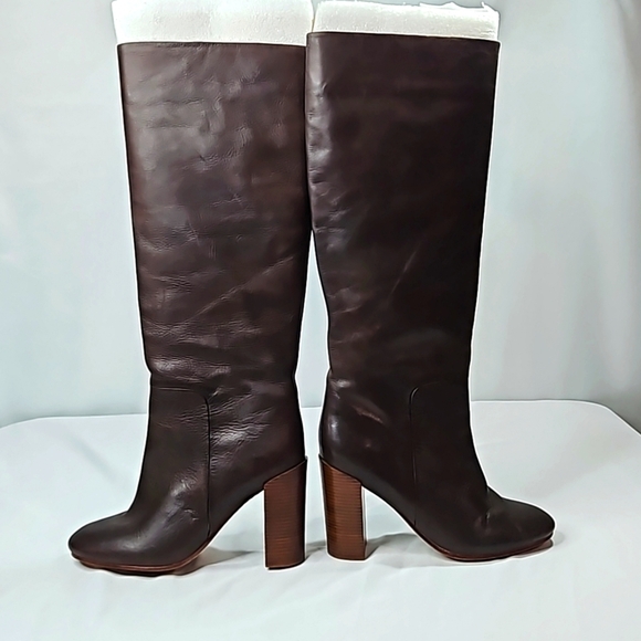 Lands End Women's Browm Leather Riding Boots Size 6 - Picture 7 of 9